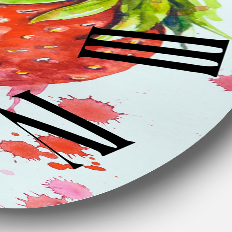 Horloge murale rouge, Surdimensionné