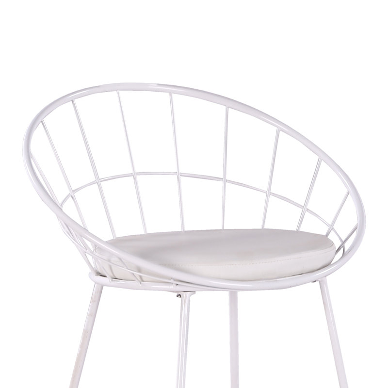 Alize Bar Stool, Bar Stool (29.5" Seat Height), White