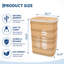 Panier à linge carré en bambou, panier de rangement pliable-1738088235