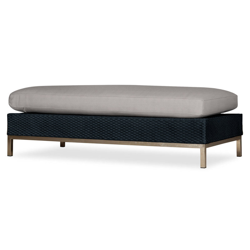 Elements Outdoor Ottoman, Sailcloth Seagull, Ebony