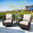 3-piece Patio Rattan Swivel Chair Set-767435258