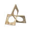Twisted Metal Sculpture in Textured Antique Brass