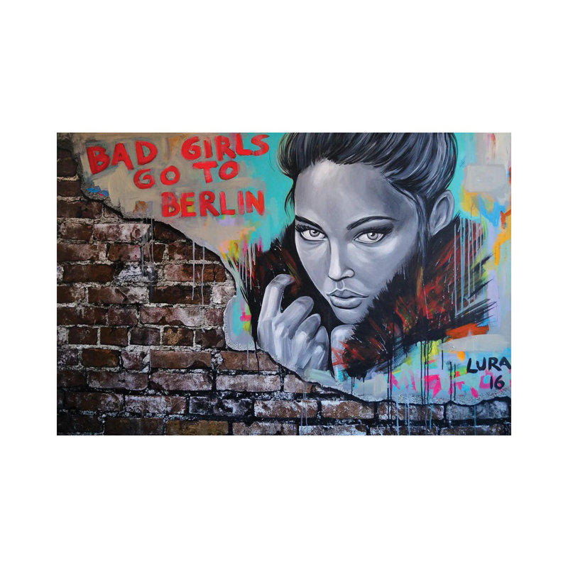 Bad Girls Go To Berlin by Natmir Lura - Print on Canvas, Wrapped Canvas, 30.48 cm H x 45.72 cm W