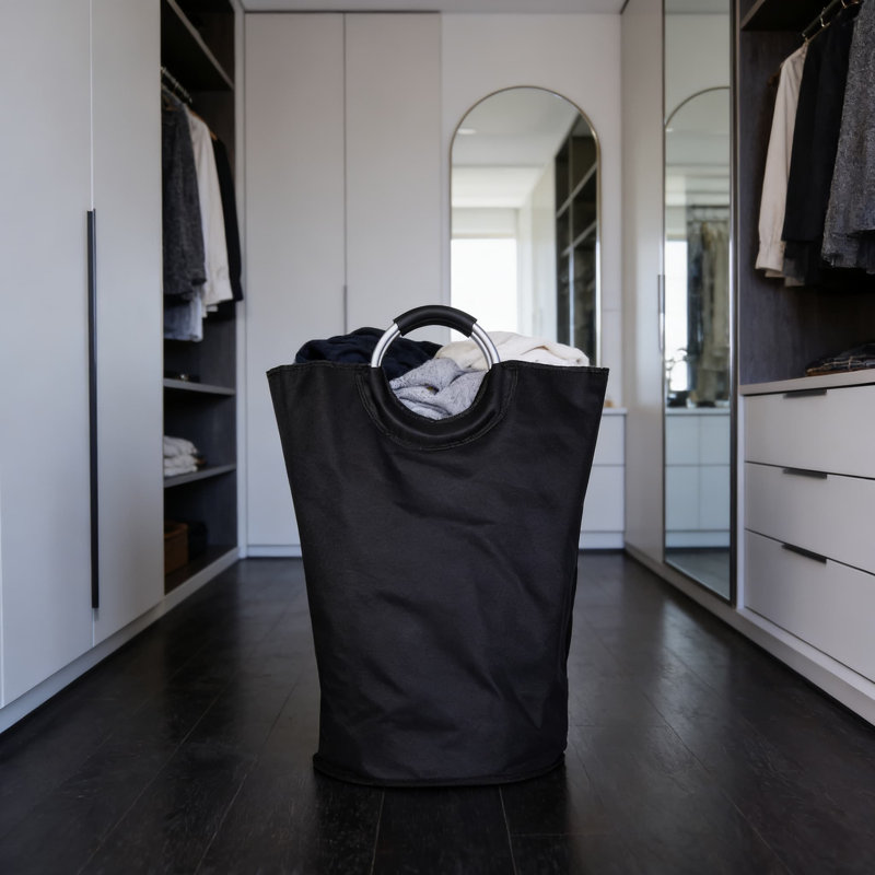 4Pcs,Black,Foldable Laundry Hamper With Handles, Water-Resistant Oxford Fabric Collapsible Storage Basket For Clothes And Garments,Waterproof, Moisture-Proof, Stain-Resistant And Easy To Clean