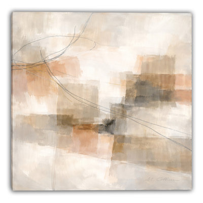 Sandstone Lines Wrapped Canvas Wall Art