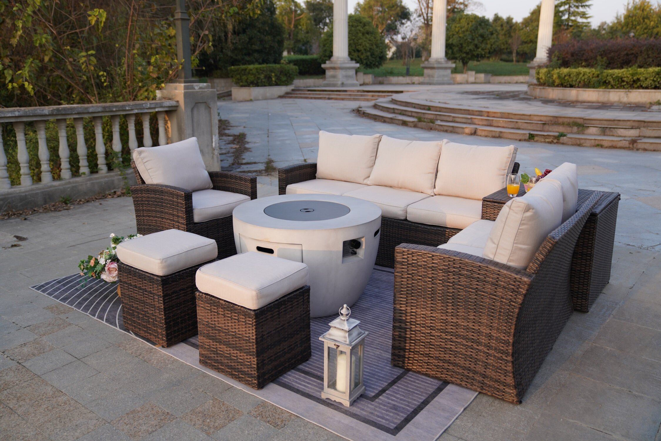 Firepit best sale and seating