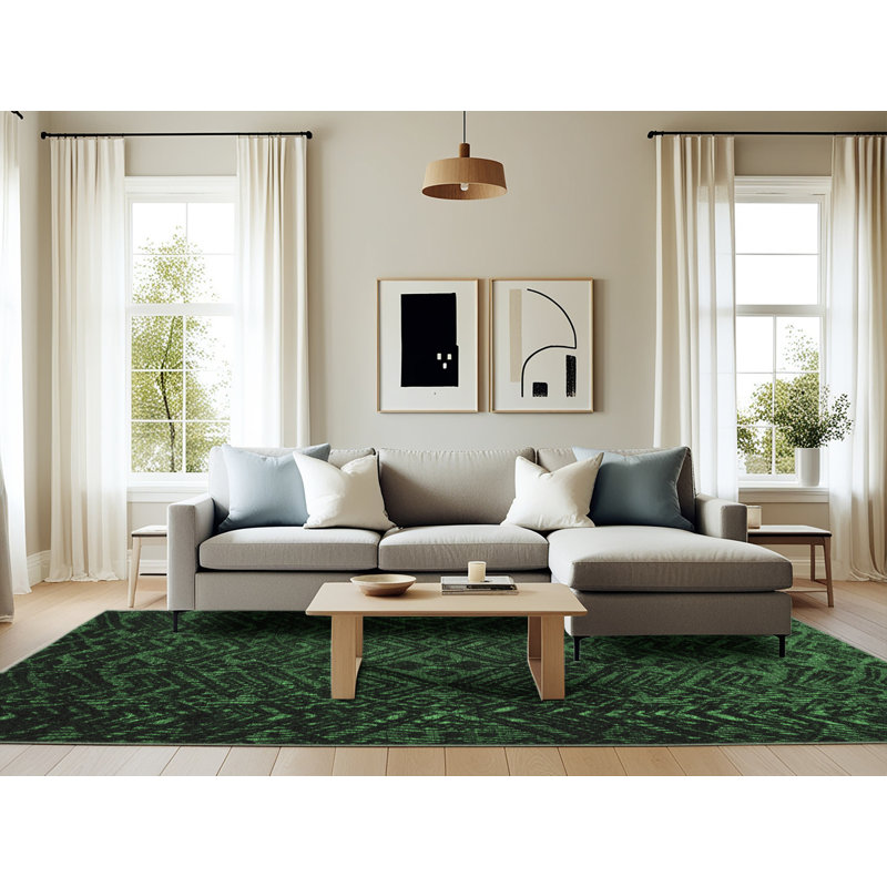Performance Geometric Indoor Rug, Rectangle 6' x 9'