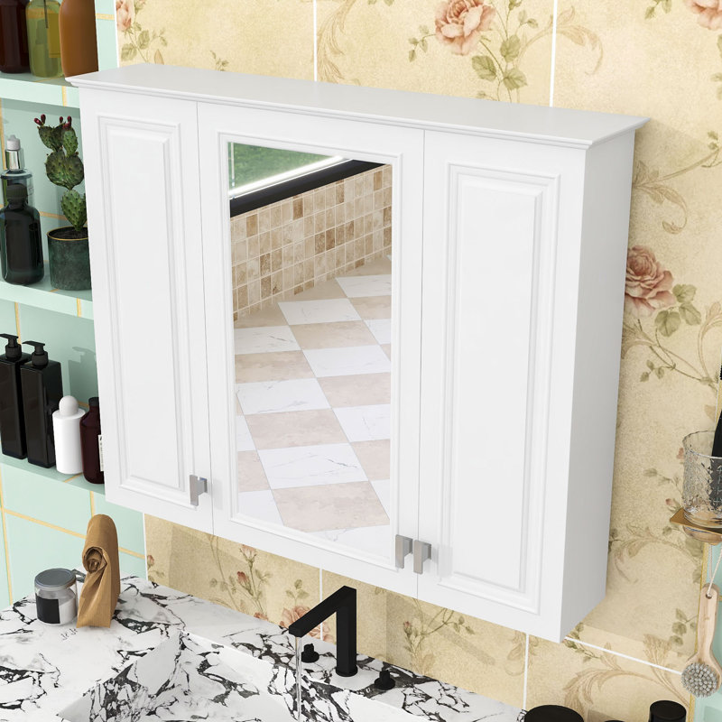 Bathroom Wall Cabinet with 5 Adjustable Shelves