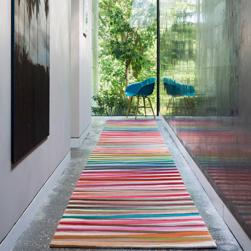 Paul Smith Overlay Bright Runner Area Rug, Runner 2'9" x 12'