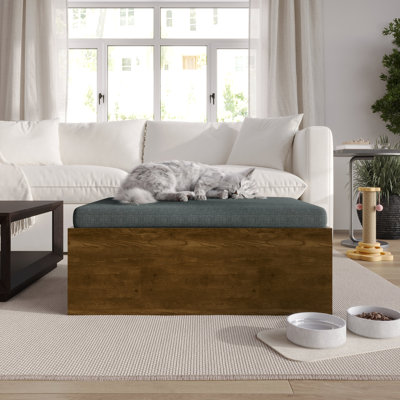 Lit en bois pour animaux de compagnie en brun