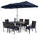 Rectangular 8 - Piece 6 - Person 152.4Cm L Outdoor Table Set