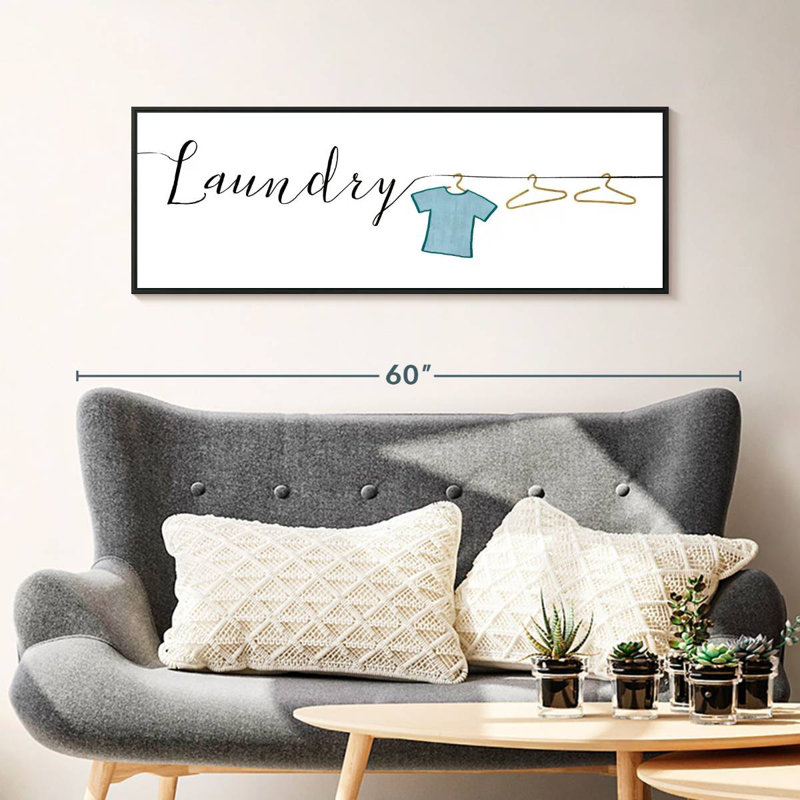 Wash And Dry I, 43" X 15", Floating Frame Black