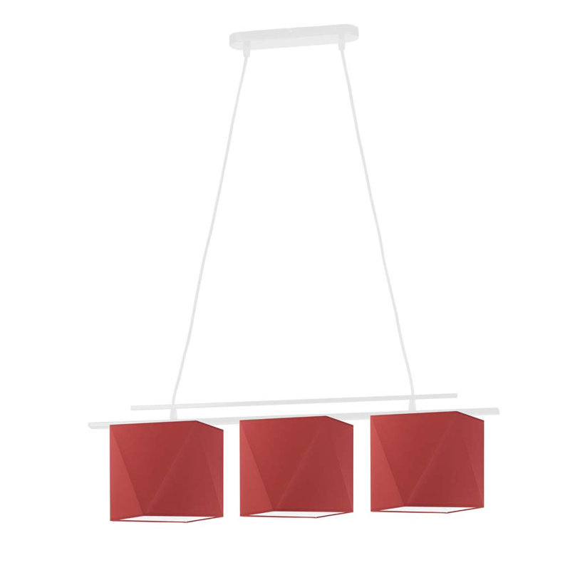 Dendrick 3 - Light Kitchen Island Pendant, Red, White