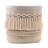 VIP Cotton 12 in. Brown Textured Basket With Tassels