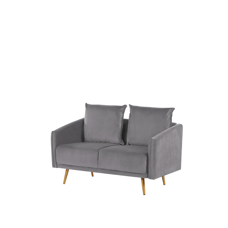 Lillie 2 Seater Velvet Sofa, Grey