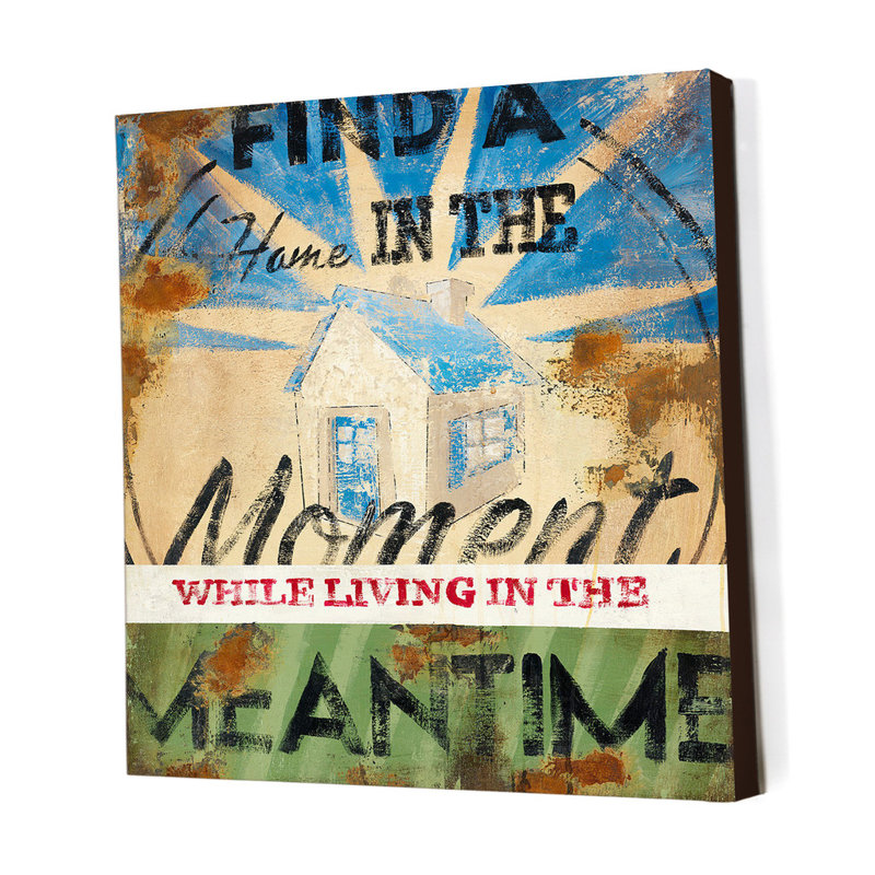«In The Meantime» par Rodney White, affiche vintage sur toile tendue, H 18 po x l 18 po x P 1,5 po