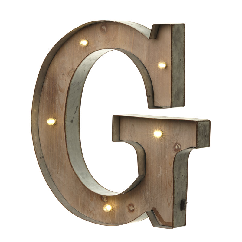 Della Text & Numbers Letter Block, G