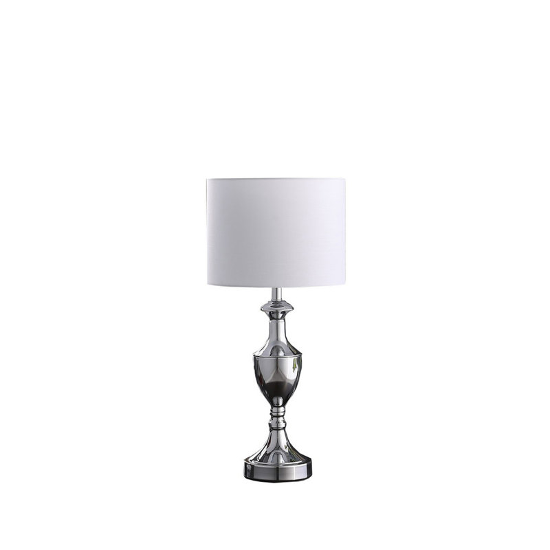 22.25" In Anders Crest Shape Silver Chrome Urn Table Lamp