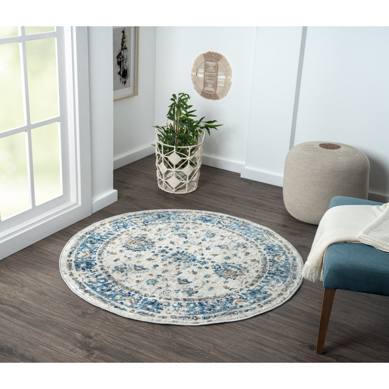 Helena beige Rug, Round 120cm
