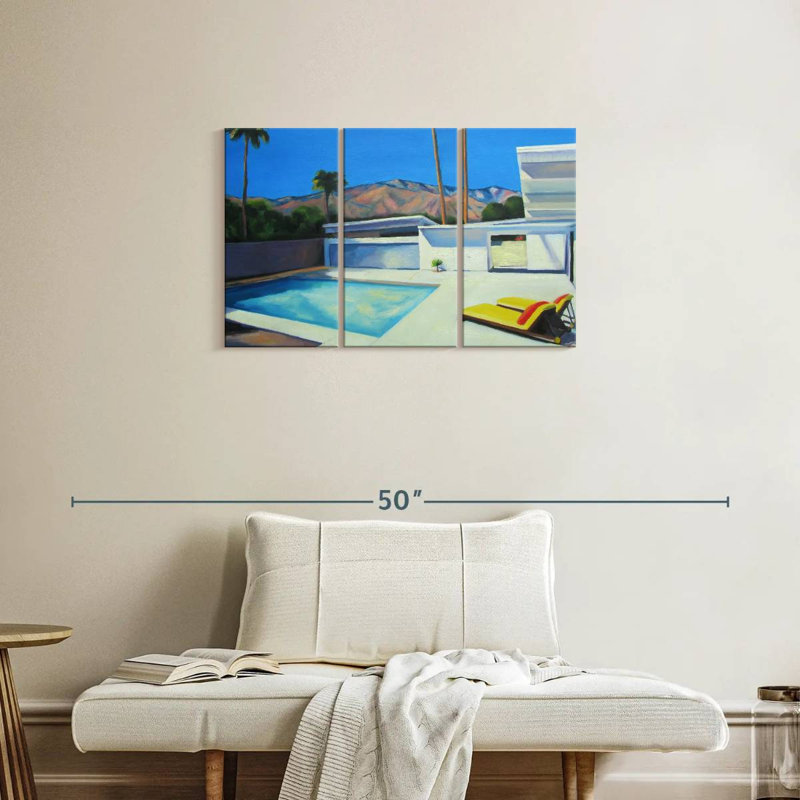Lilie By The Pool II, 20" H x 33" W