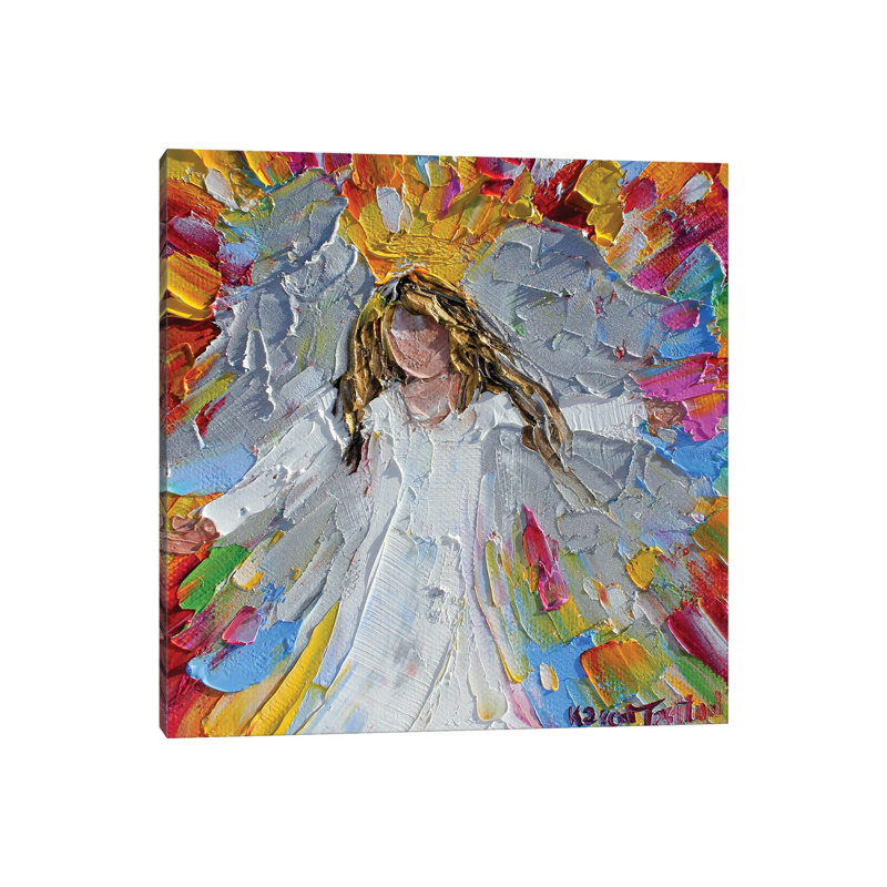 Angel Joy by Karen Tarlton - Wrapped Canvas Painting, 66.04 cm H x 66.04 cm W x 3.175 cm D