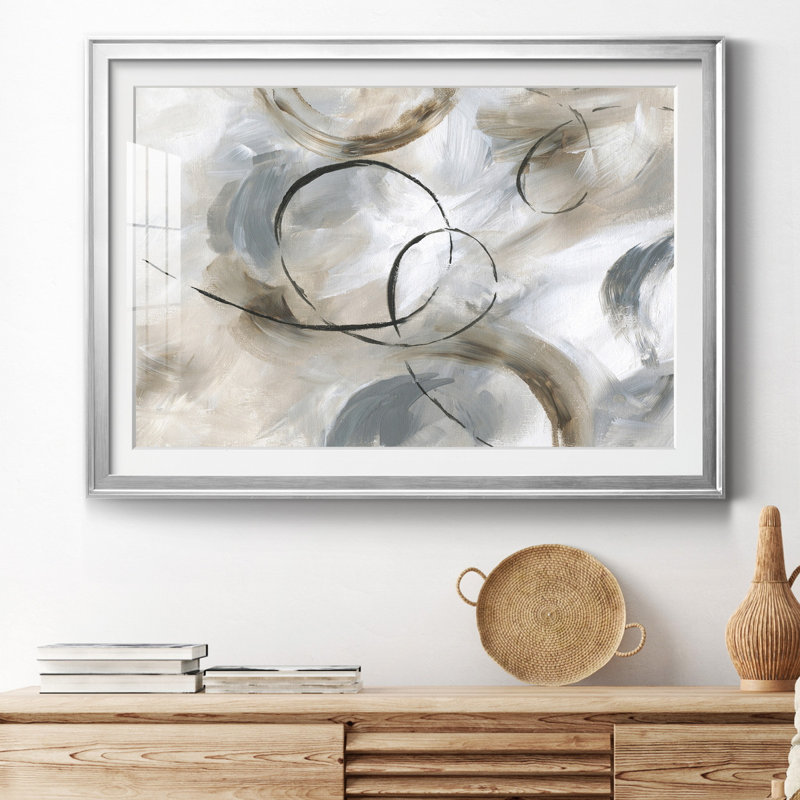 Allegro - Peinture encadrée, Cadre argenté, H 22,5 po x l 30,5 po x P 1,5 po