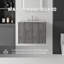 Meuble-lavabo flottant 24 po avec lavabo, porte à fermeture douce, comptoir en granite blanc 0,6 po et dosseret