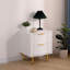 Shippingport Black or White 2 - Drawer Fluted Front Chest of Drawers Bedside Cabinet-1942279565