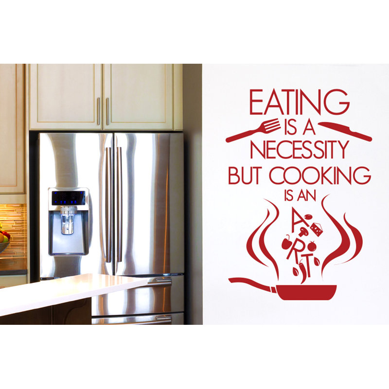 Food & Beverage Wall Decal, Dark Red