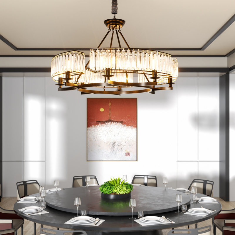 Chandelier, 8 Lights, 1650 Lumens