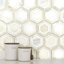Artemis Hexagon 10 in. x 12 in. Stone Metal Blend Mosaic Wall Tile-54243604