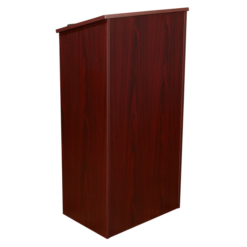 Mahogany Melamine Laminate Scratch-Resistant Full Lectern