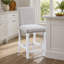 Ensemble de table 5 pièces à hauteur de comptoir, ensemble de table de cuisine en bois avec table carrée et 4 chaises rembourrées, table de salle à manger à hauteur de comptoir avec décoration en cristal et ensemble de chaises pour la cuisine, la salle à manger-889967527-889967528