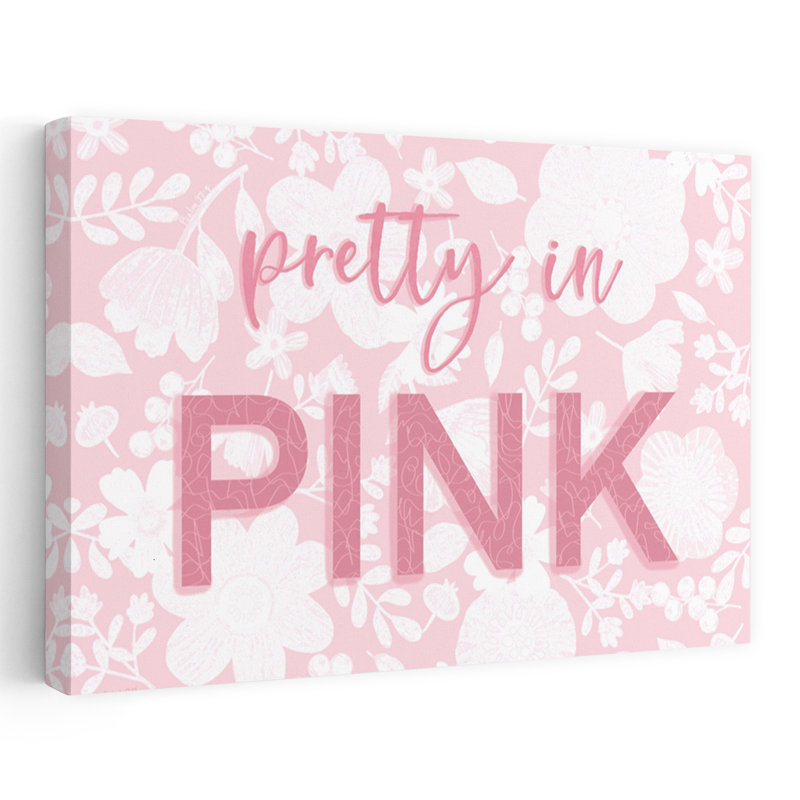 «Pretty In Pink», art contemporain abstrait, H 24 po x l 36 po