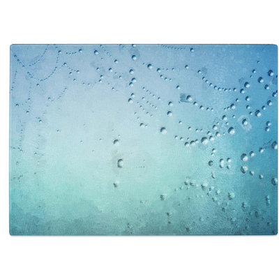 Tempered Glass Dewdrops upon a Cobweb Chopping Board