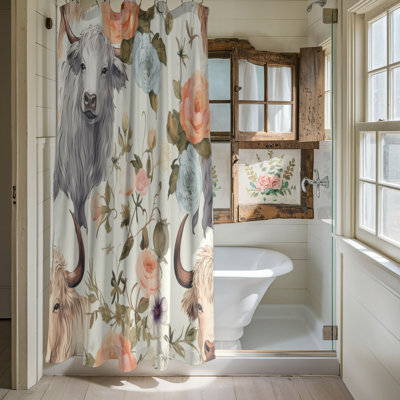 Rideau de douche Retro Cow - Premium