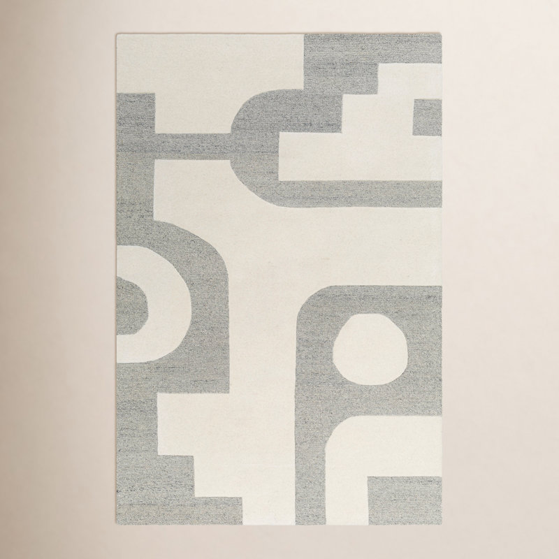 Wingrove Wool Abstract Indoor Rug, Rectangle 5' x 7'6"