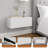 Modern Hand-Crafted Wall Mount Fluted Vanity Table, Multi-Scenario Floating Cosmetic Console