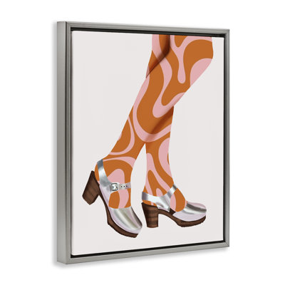 "Groovy Fashion Legs", art mural sur toile flottante par Saba Rauf