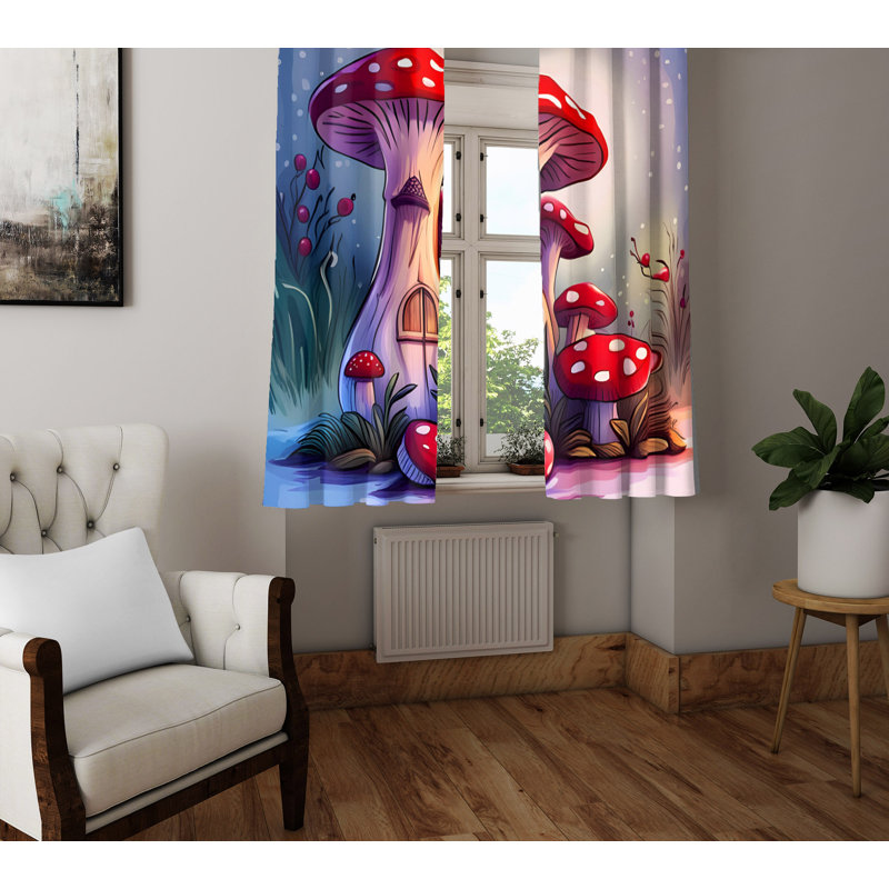 Paire de rideaux semi-transparents en polyester Aidden, L 20 po x L 82 po