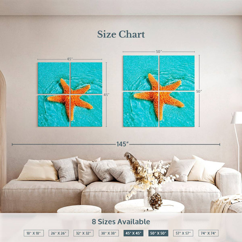 Brampt Submerged Starfish, 50" H x 50" W