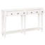 Console blanche By. 4 tiroirs et tablette ouverte. Finition pin rustique. Pin. Idéal pour les entrées, les salons et les couloirs. Assemblage rapide blanc. Style à 4 tablettes. Look rétro avec placage.-1258650790