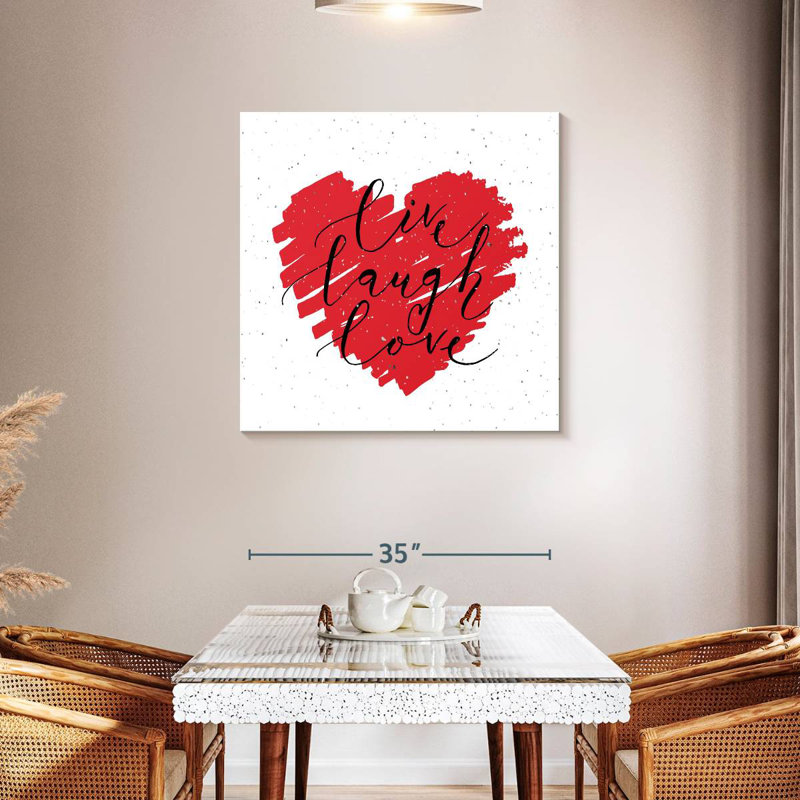 Tergel Valentine Live Laugh Love, H 36 po x l 36 po