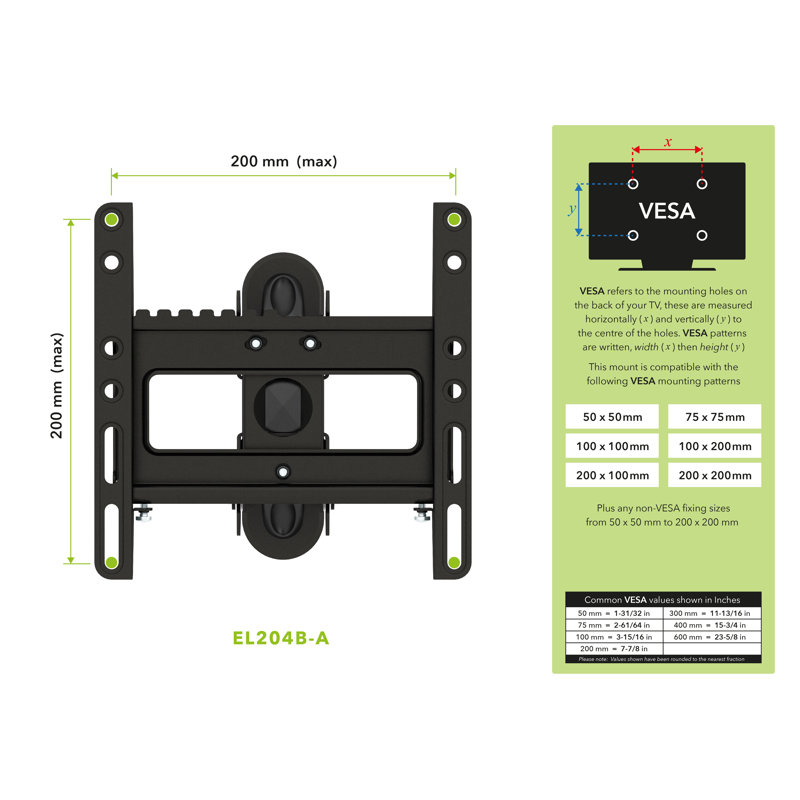 Latavius Rebrilliant Single Screen Wall Mount