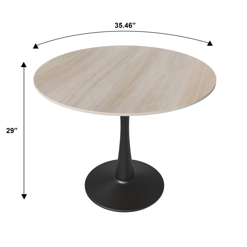 Table de salle à manger Hadsell, Bois naturel