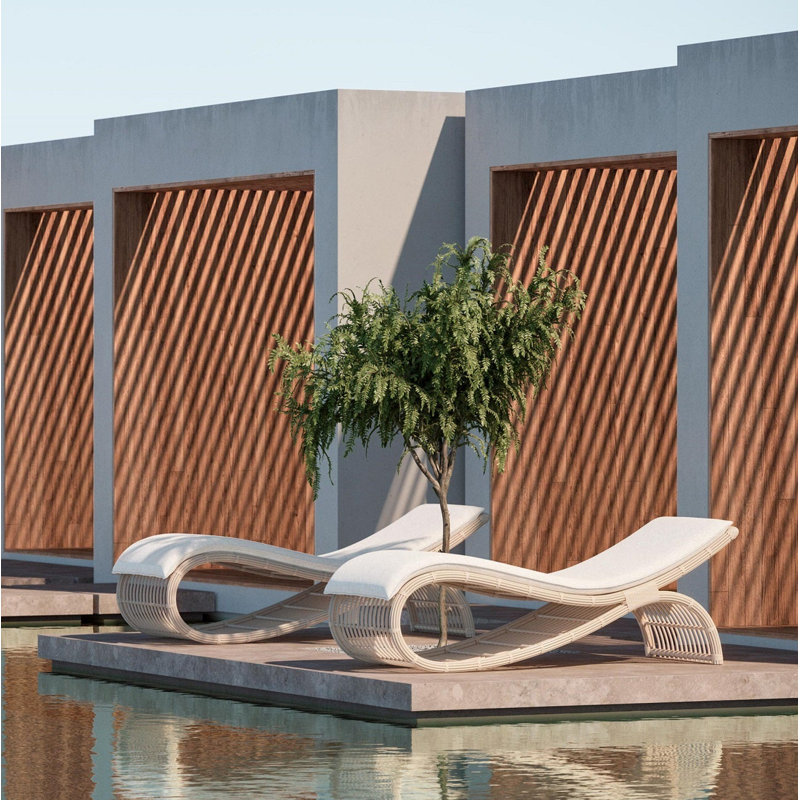 Paloma 77.17" Long Single Chaise with Cushions