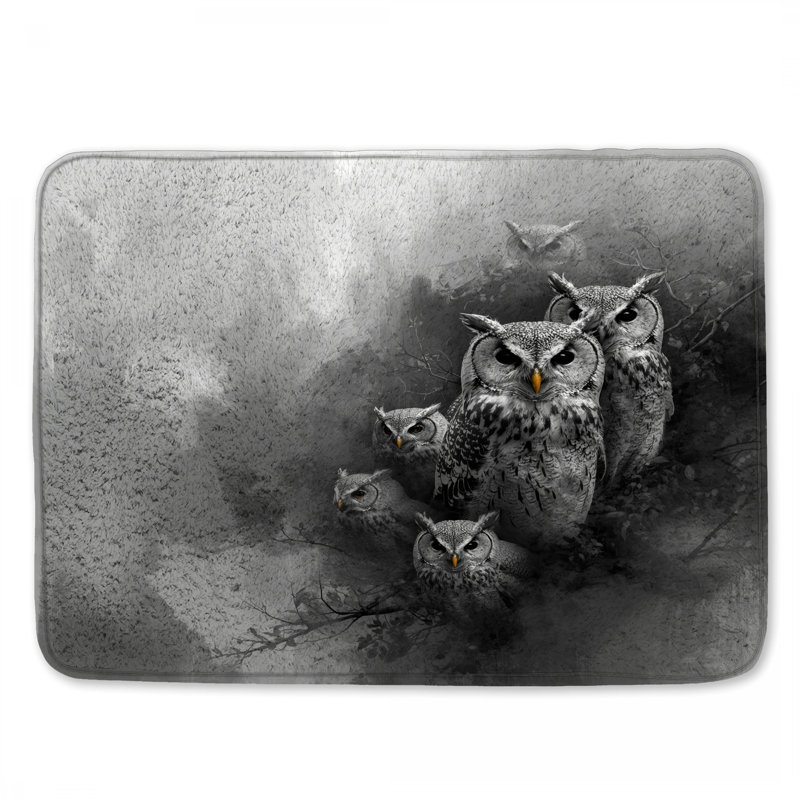 Tapis de bain Group Of Owls, 24in W x 17in L