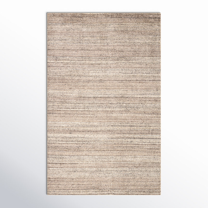 Tapis beige tissé à la main Tracyann, Rectangle de 5 pi x 8 pi