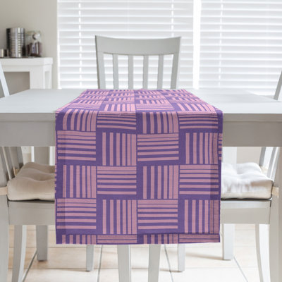 Dana Strider Two Colour Fractured Stripes Table Runner