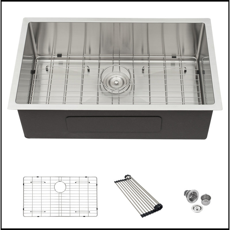 Évier 32 "X 19" en acier inoxydable profond de calibre 16